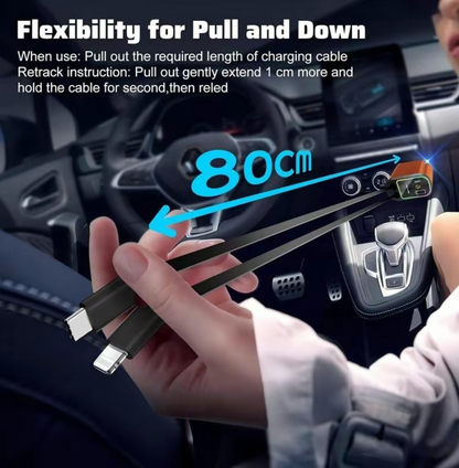 Retractable Charger For Automobiles