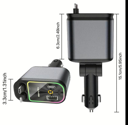 Retractable Charger For Automobiles