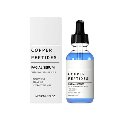 Copper Peptide Serum for Skin Firming and Deep Hydration with Hyaluronic Acid - Anti-Sagging and Texture Improvement Facial Care